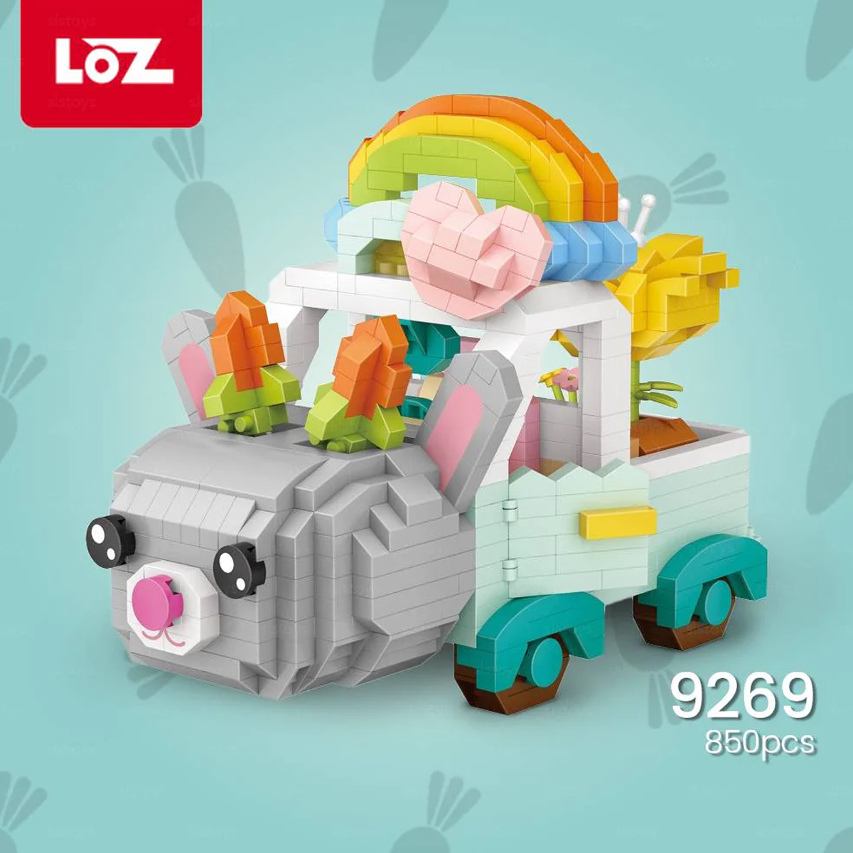 Mini Bloques De Construcción Diseño Coche Conejo Loz Armable 