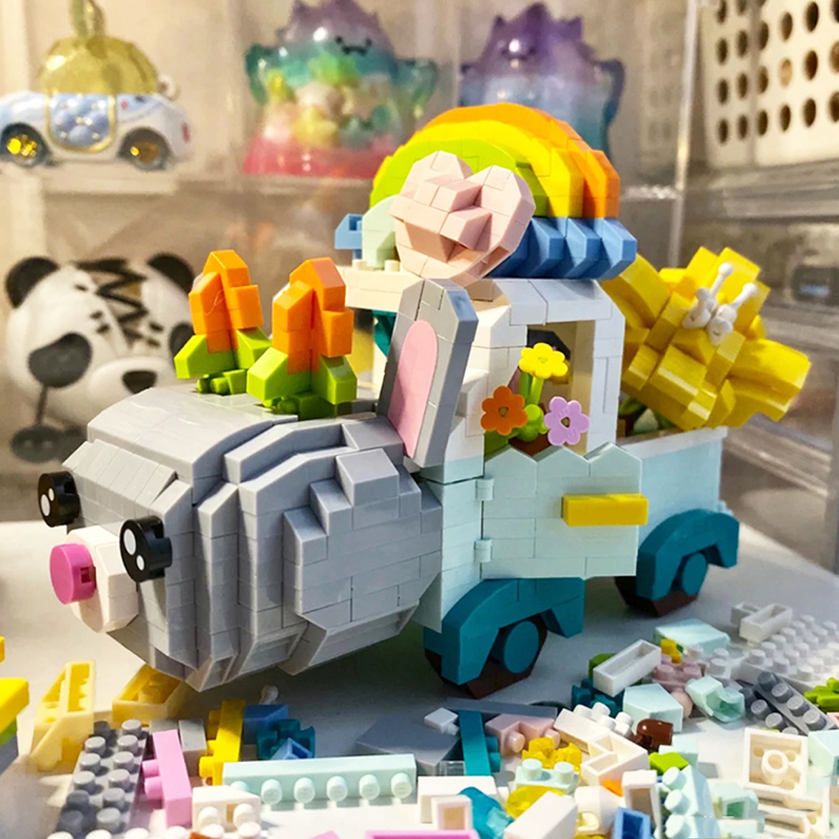 Mini Bloques De Construcción Diseño Coche Conejo Loz Armable 