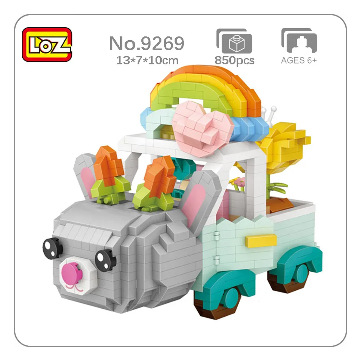 Mini Bloques De Construcción Diseño Coche Conejo Loz Armable 