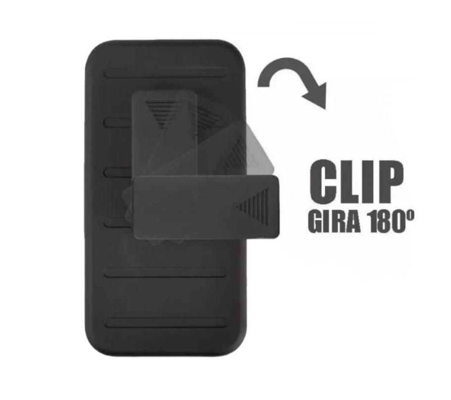 Funda Protector Uso Rudo con Clip más Mica de Cristal Gratis para OPPO A57 4g Color Negro