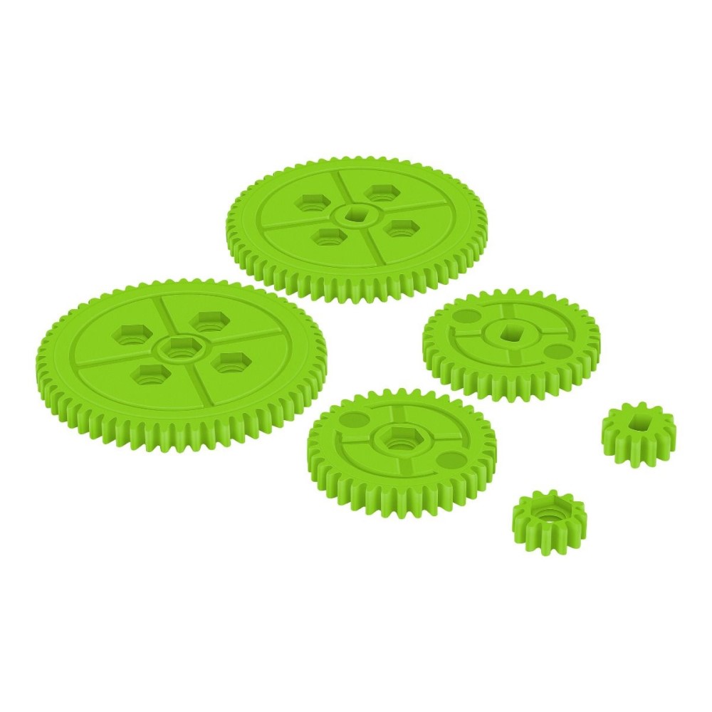 Kit 6 Engranes Fabricado Plastico Verde P/Proyectos Steren