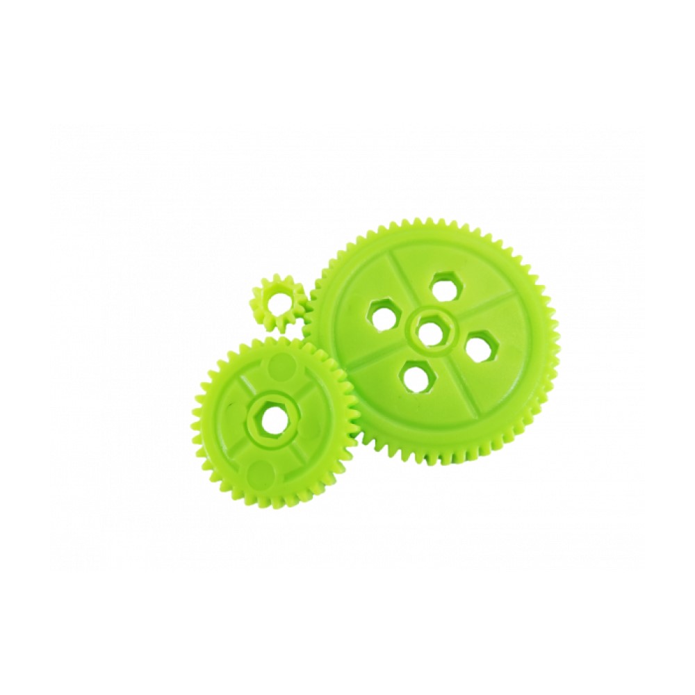 Kit 6 Engranes Fabricado Plastico Verde P/Proyectos Steren