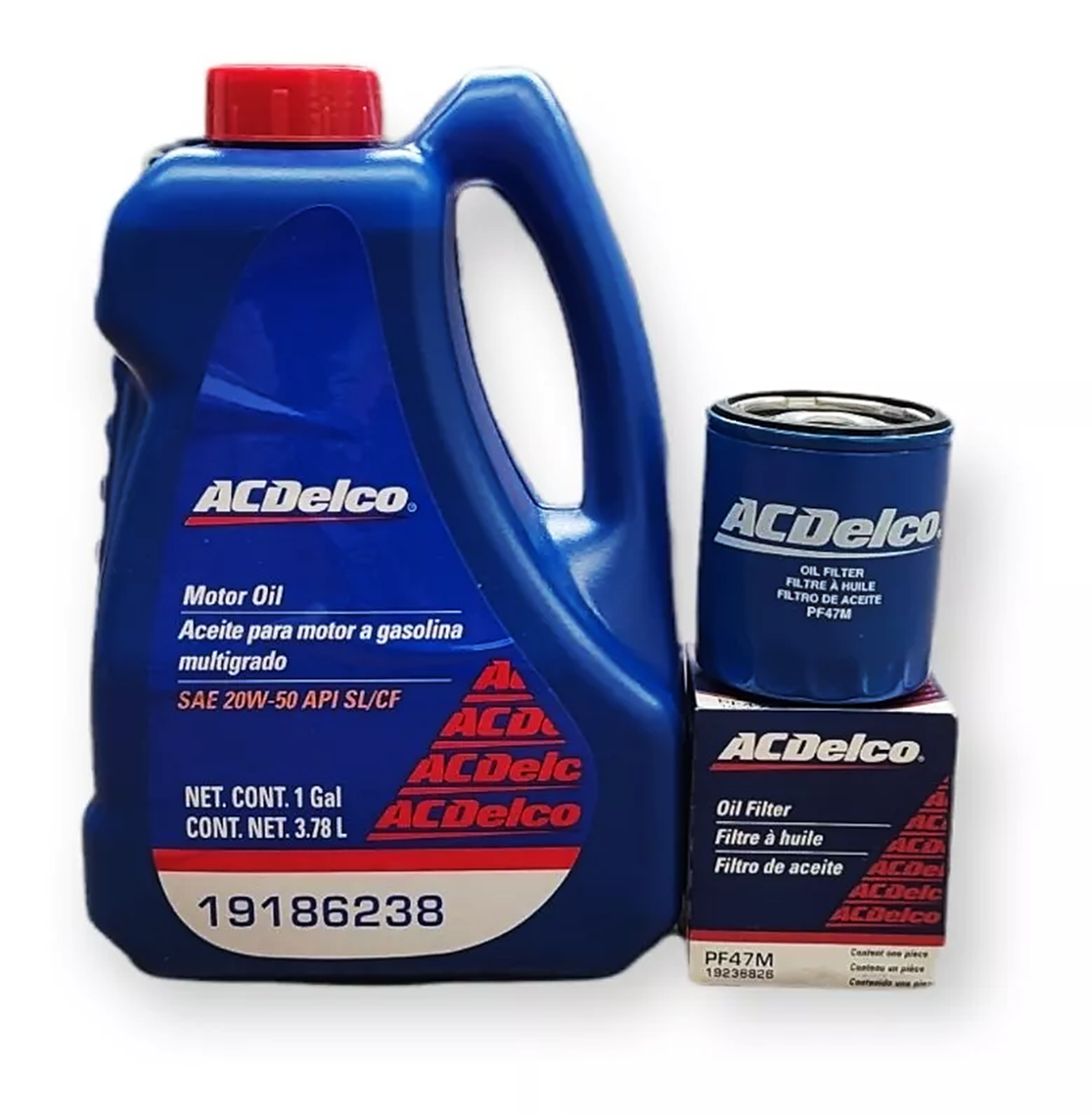 Kit Lubricación ACDelco Chevy 96-12 Aveo 08-17 Tornado 20w50 Galón.