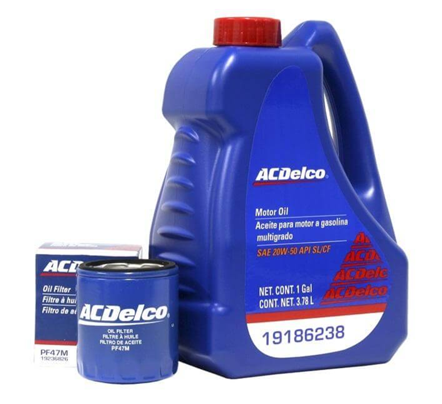 Kit Lubricación ACDelco Chevy 96-12 Aveo 08-17 Tornado 20w50 Galón.