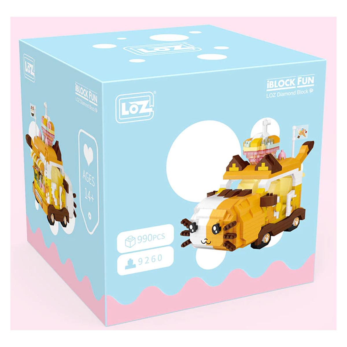Mini Bloques De Construcción Diseño Coche Gato Loz 