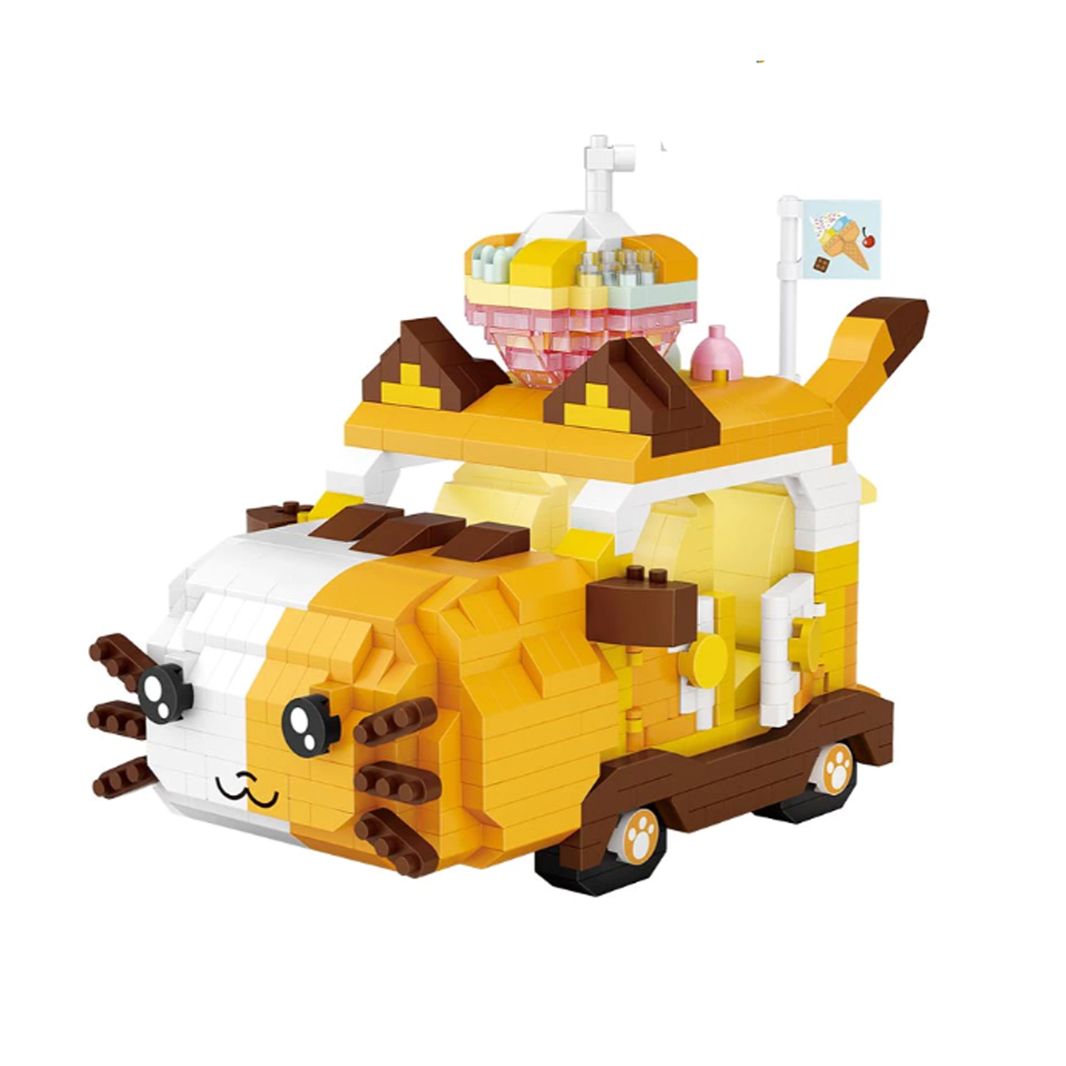 Mini Bloques De Construcción Diseño Coche Gato Loz 