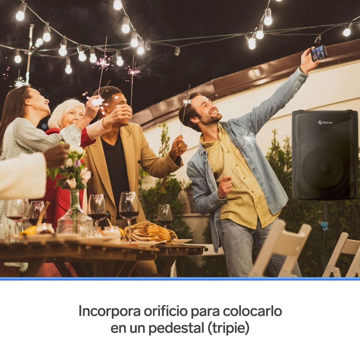 Bafle 10pulg 2500W PMPO Profesional Bluetooth Negro Steren