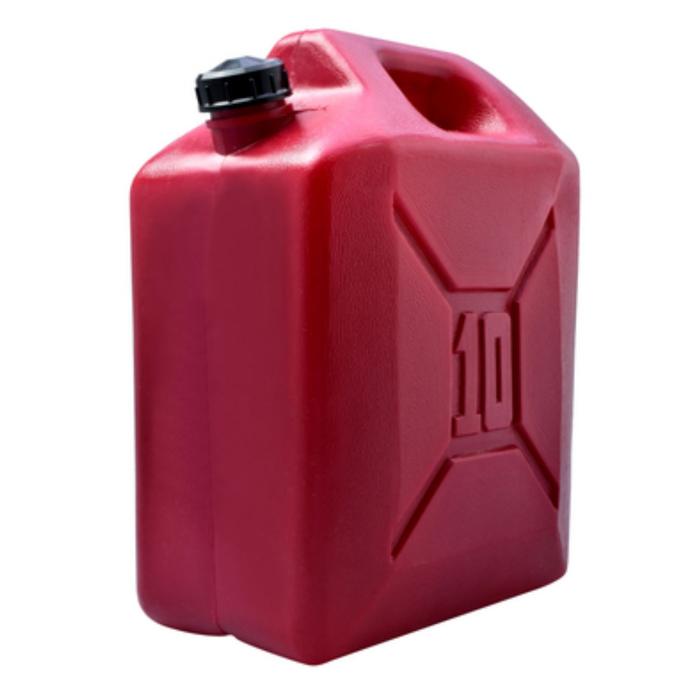 Envase de Plástico Rojo MXBPA-006-4 10 Pzas 10L Diámetro 4,5cm Polietileno Tapa de Rosca Vino, FuelNext