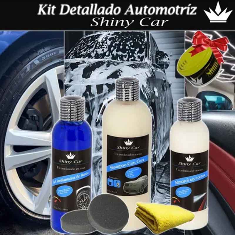 Kit Shampoo Con Cera Automotriz Almorol Aromatizante Regalo/