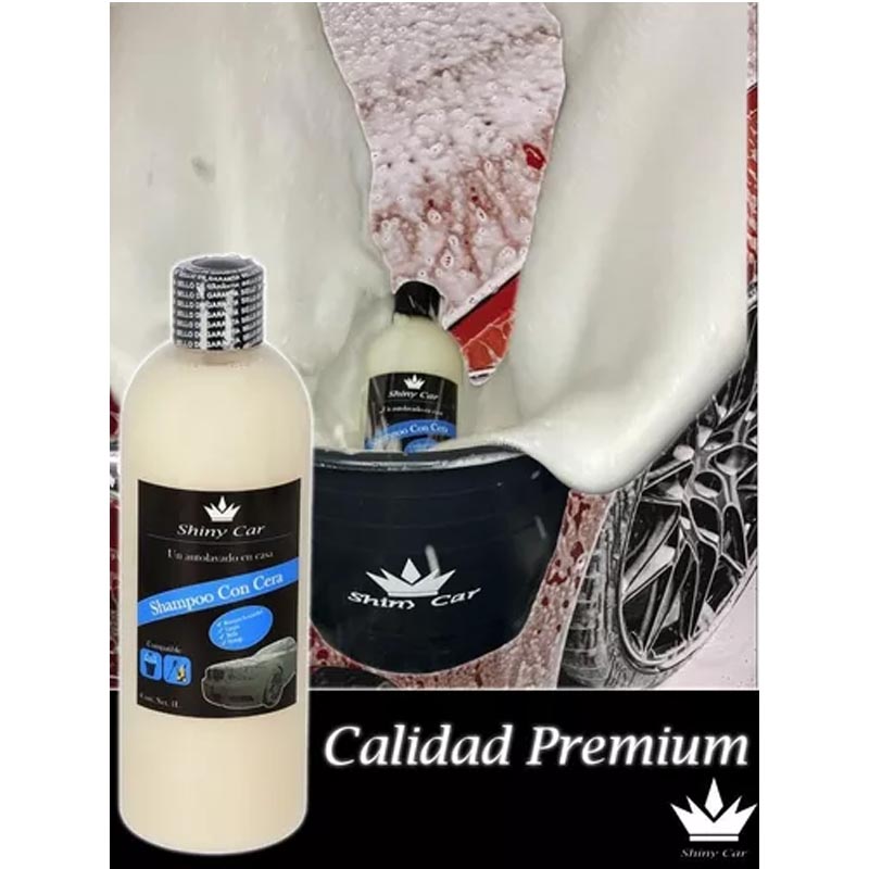 Kit Shampoo Con Cera Automotriz Almorol Aromatizante Regalo/