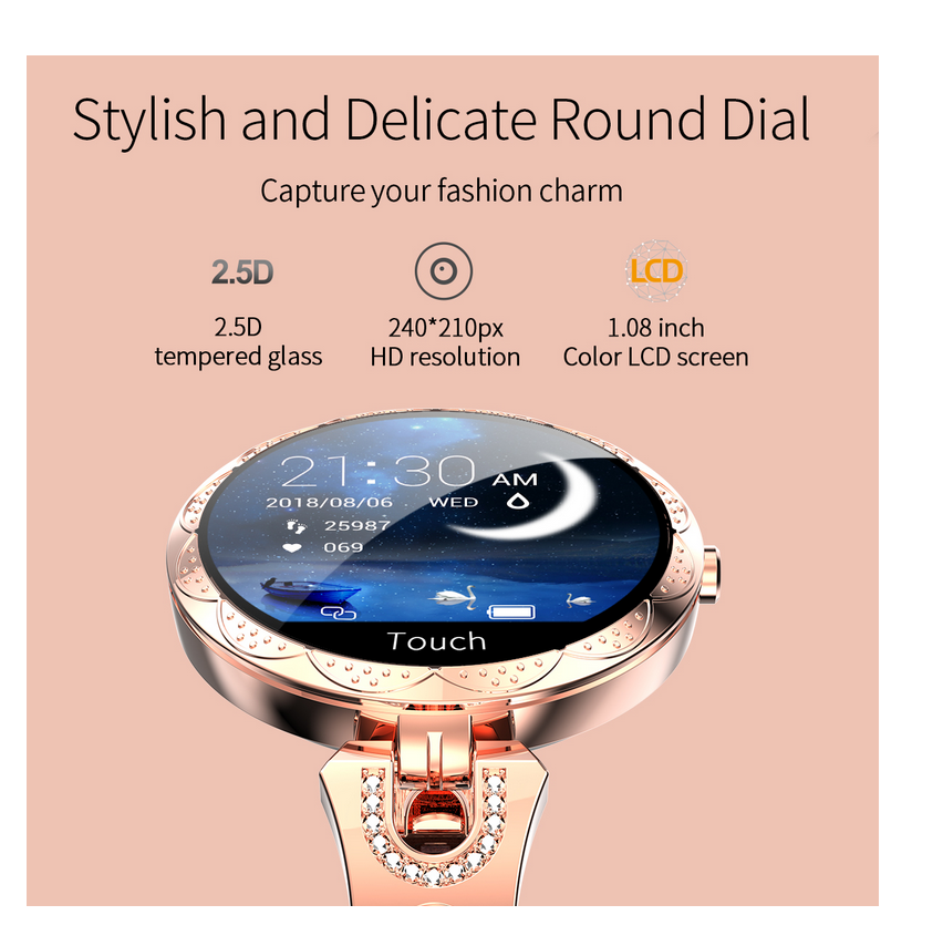 Smartwatch Ak15 Reloj Inteligent Dama Delux Metalico Magnetico