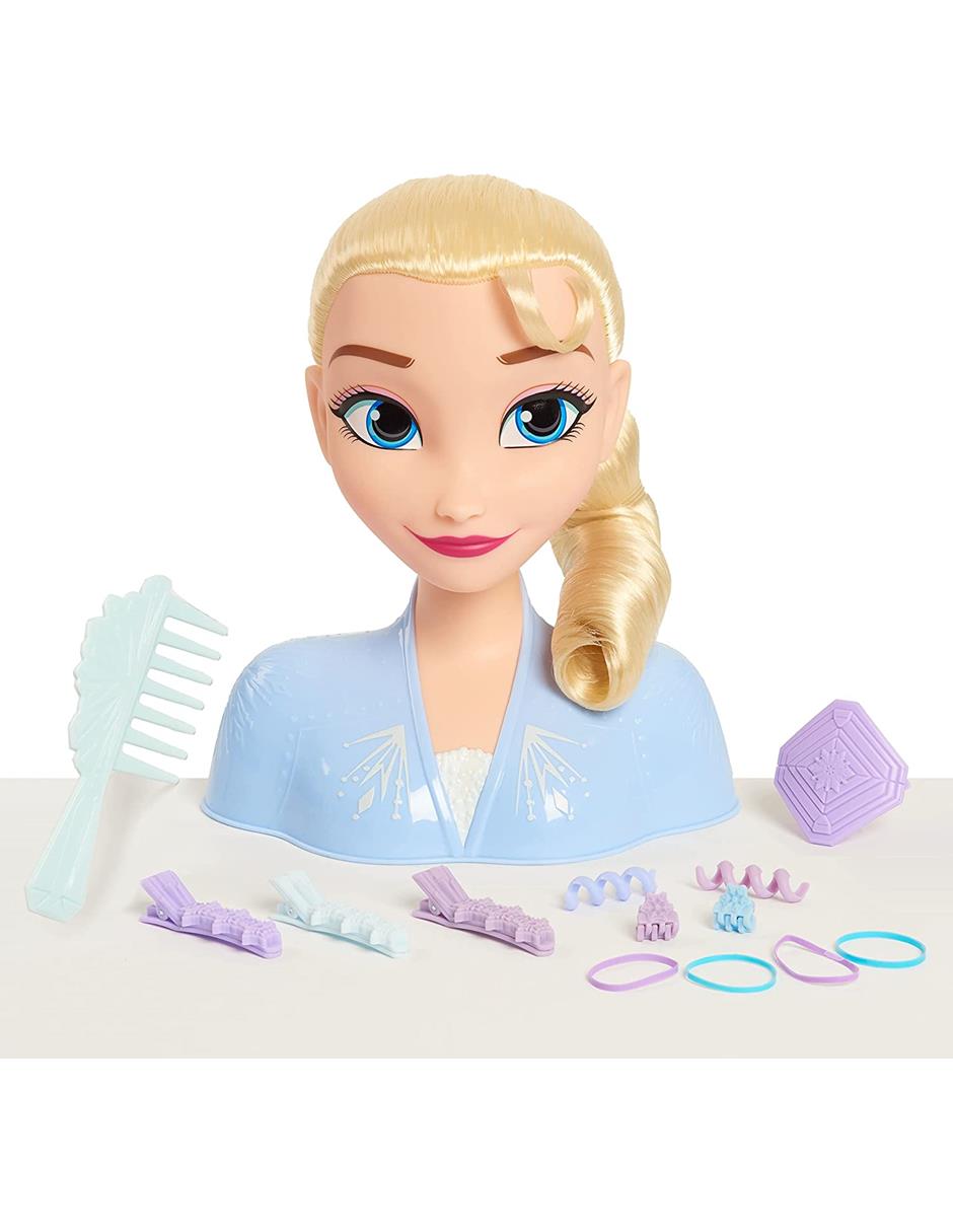 Princesa Elsa Cabeza Para Peinar 14 Accesorios Disney