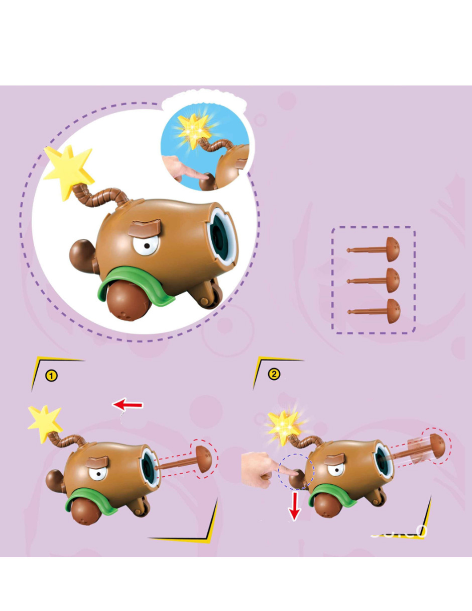 Juguete Figura Plantas Vs Zombies Planta Cañon Coco