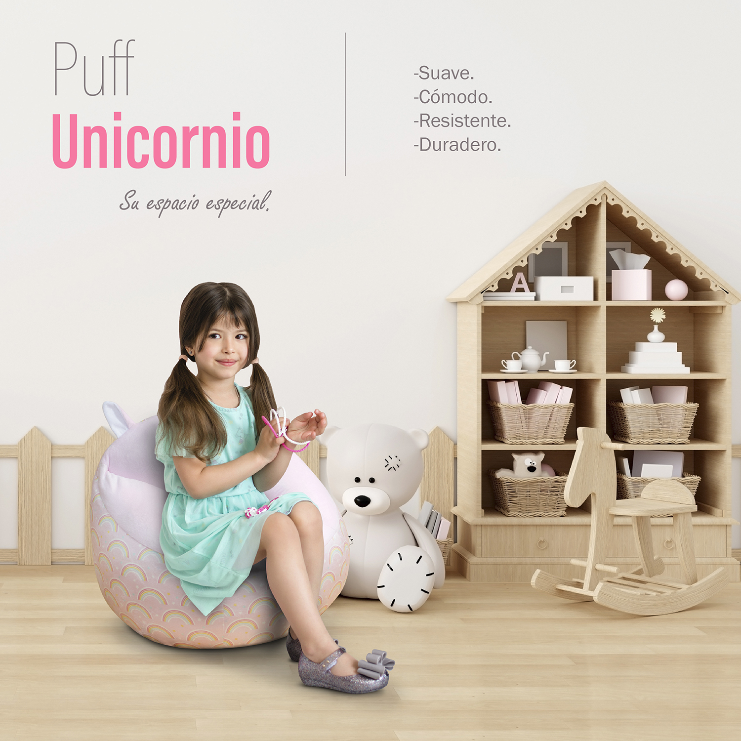 Sillón Infantil Puff Unicornio