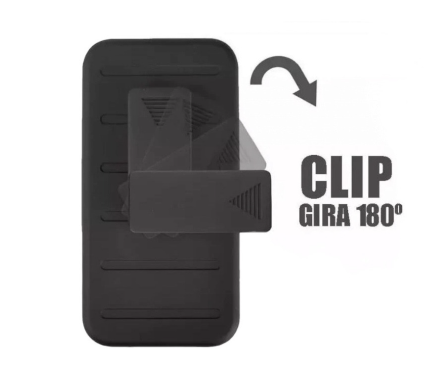 Funda Protector Uso Rudo con Clip más Mica de Cristal Gratis para OPPO Reno 5 Lite Color Negro