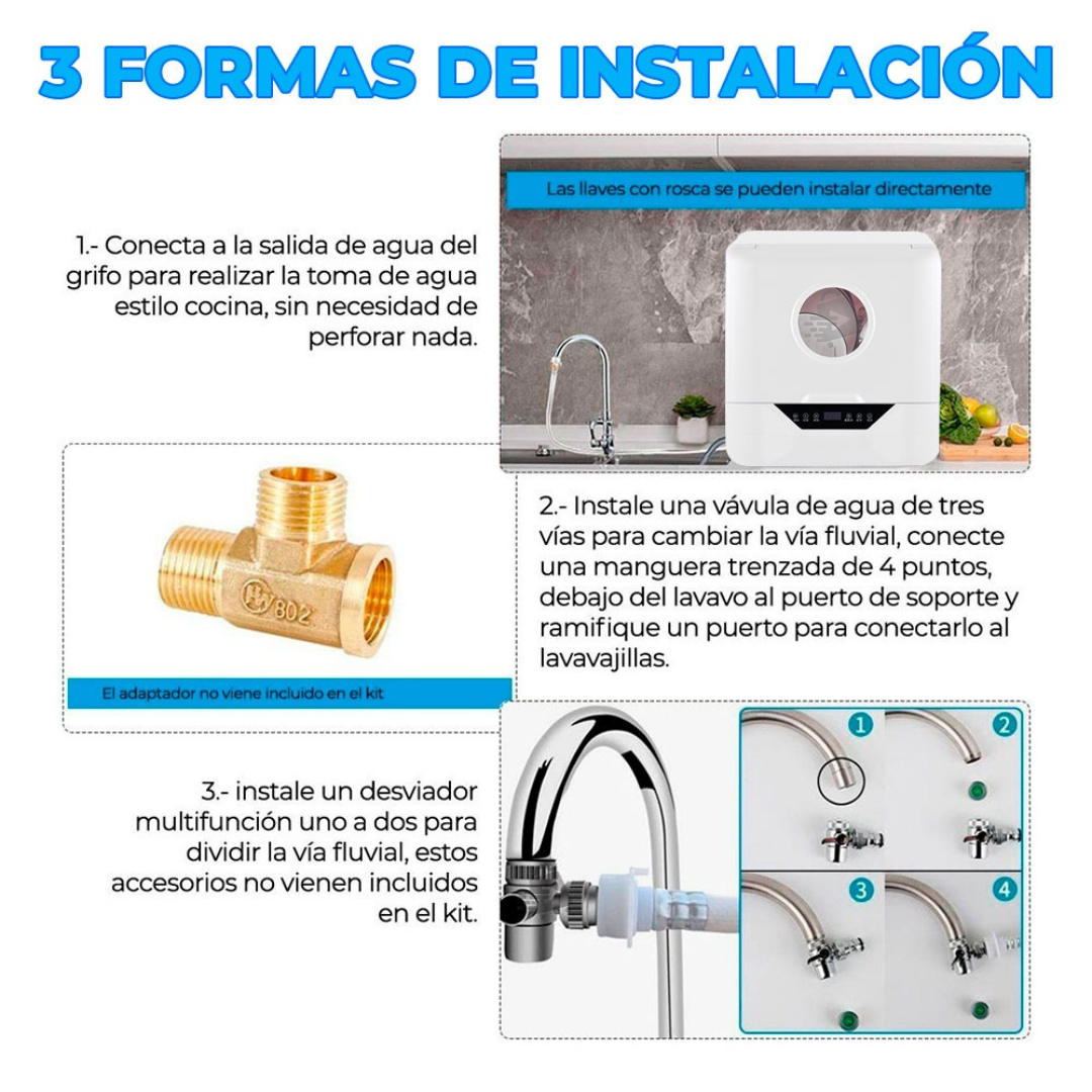 Mini Lavavajillas Automática Ahorradora De Agua Porátil