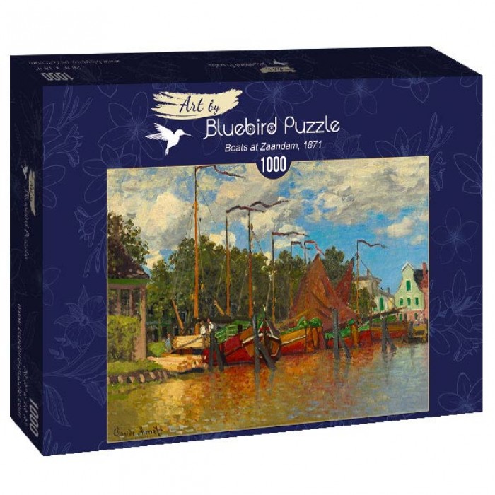 Rompecabezas Boats at Zaandam, 1871 Monet Bluebird 1000 pz