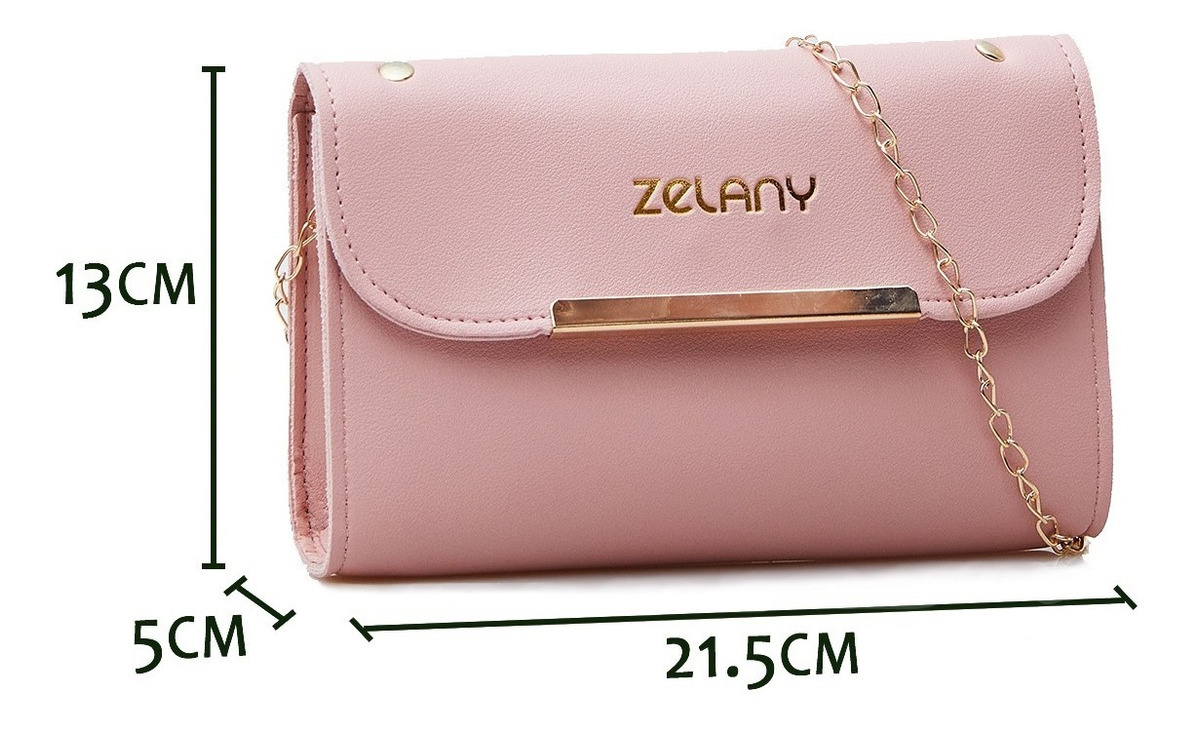 Set 3 Bolsas Bandolera Mujer Cosmetiquera Cartera Borla Logo VERDE CLARO