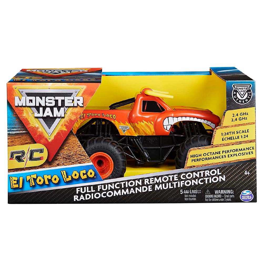 Carro a control remoto El Toro Loco Escala 1:24 Monster Jam Truck Spin Master 6060517