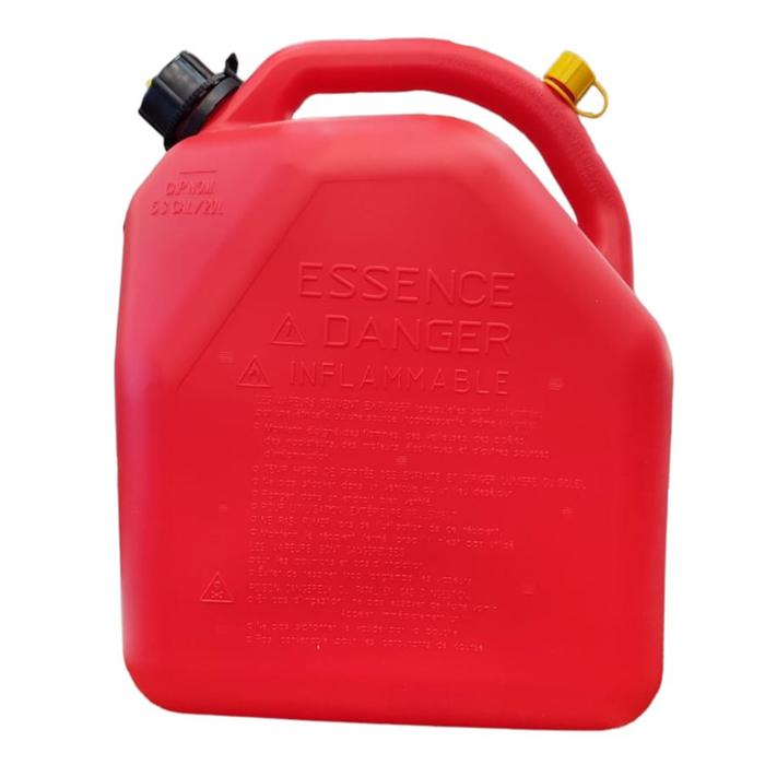 Envases Industriales MXPTF-006-4 10 Pzas 20L Diámetro 5cm Polietileno Tapa de Rosca Protección contra niños Rojo, FuelUltra