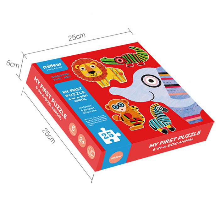 Rompecabezas Animales Selva Juego Armar  Mideer 