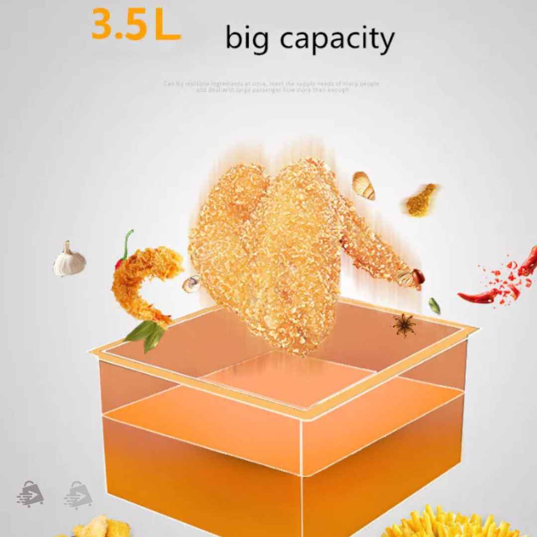 Freidora de Aceite Eléctrica 3.5L.