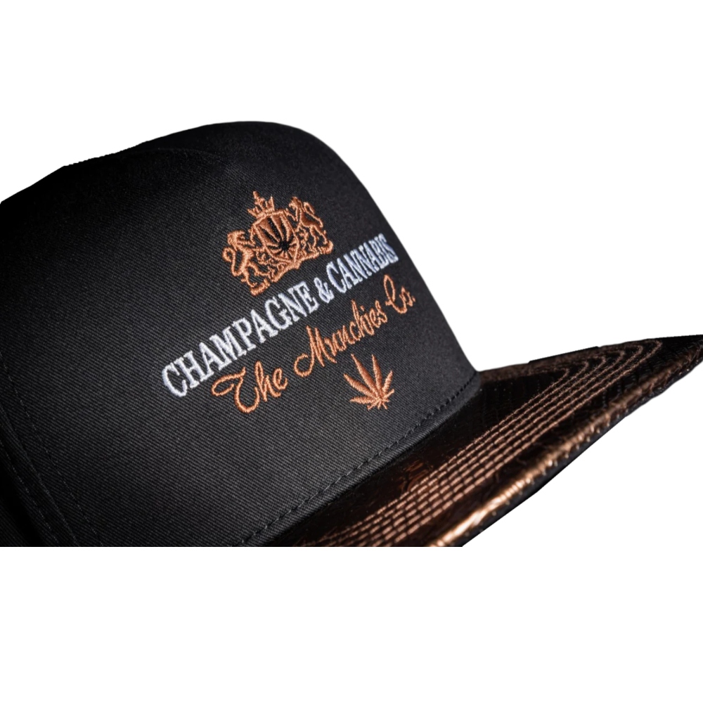 Gorra Cash Only Champagne snapback negra unisex champagne