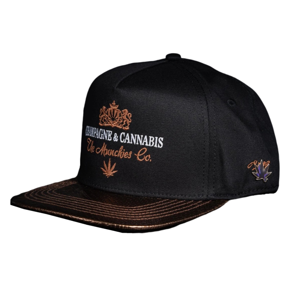 Gorra Cash Only Champagne snapback negra unisex champagne