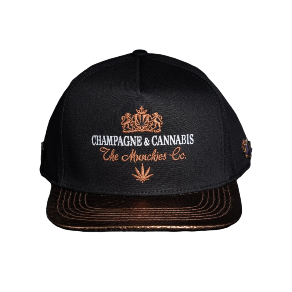 Gorra Cash Only Champagne snapback negra unisex champagne