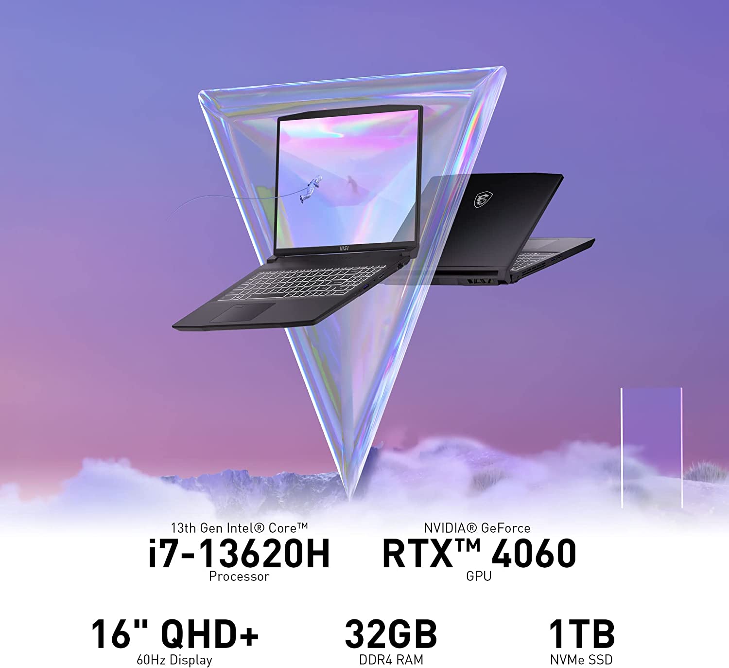 Laptop MSI Creator M16 16in, Intel Core i7-13620H, 32GB RAM, 1TB NVMe SSD, HDMI, Win 11 Home, Negro