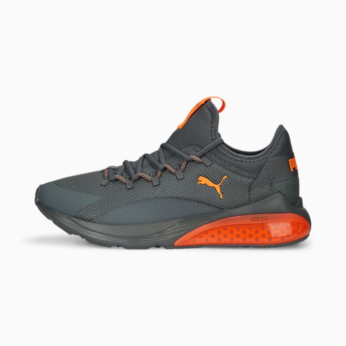 Tenis Puma Cell Vive Mesh Gris Naranja de Caballero Original