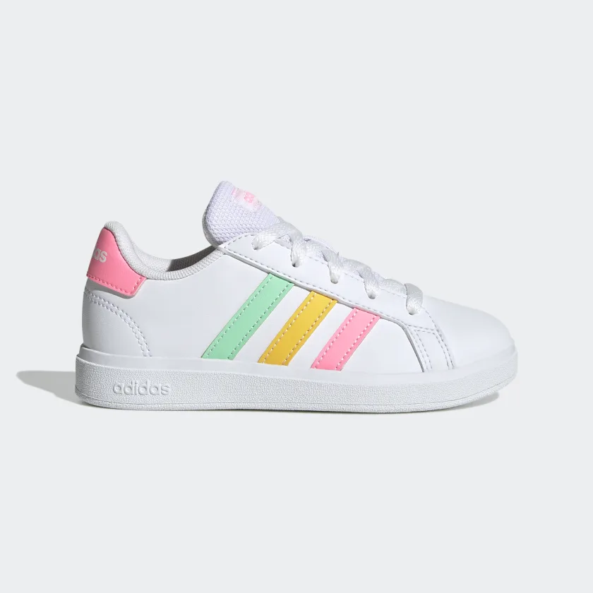 Tenis Adidas Grand Court Blanco Colores de Ni os Original