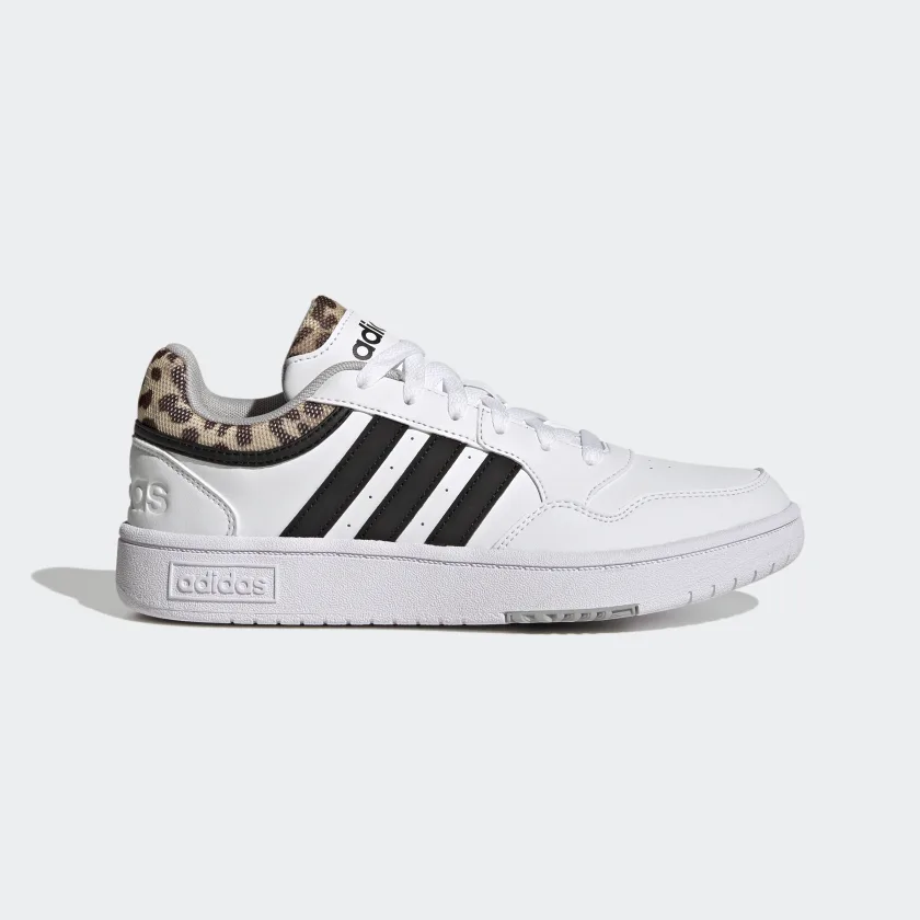 Tenis Adidas Hoops Blanco Animal Print de Dama Original.