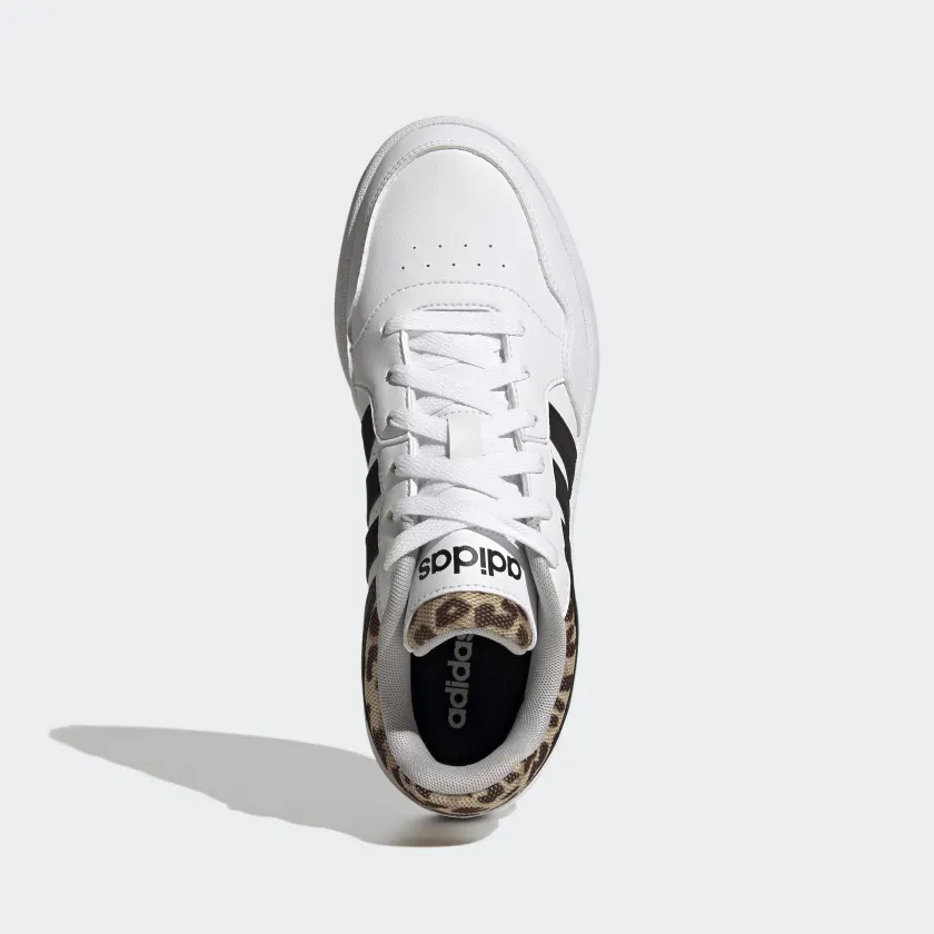 Tenis Adidas Hoops Blanco Animal Print de Dama Original.