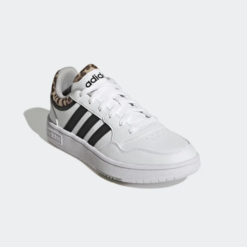 Tenis Adidas Hoops Blanco Animal Print de Dama Original.