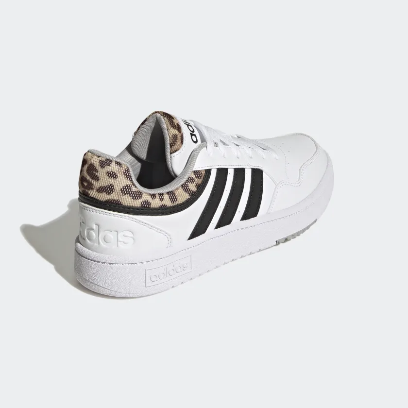 Tenis Adidas Hoops Blanco Animal Print de Dama Original.