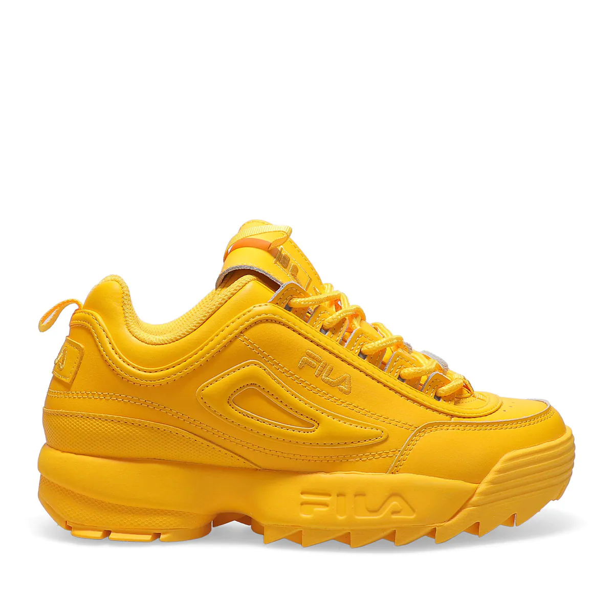Tenis Fila Disruptor II Amarillo de Dama Original.