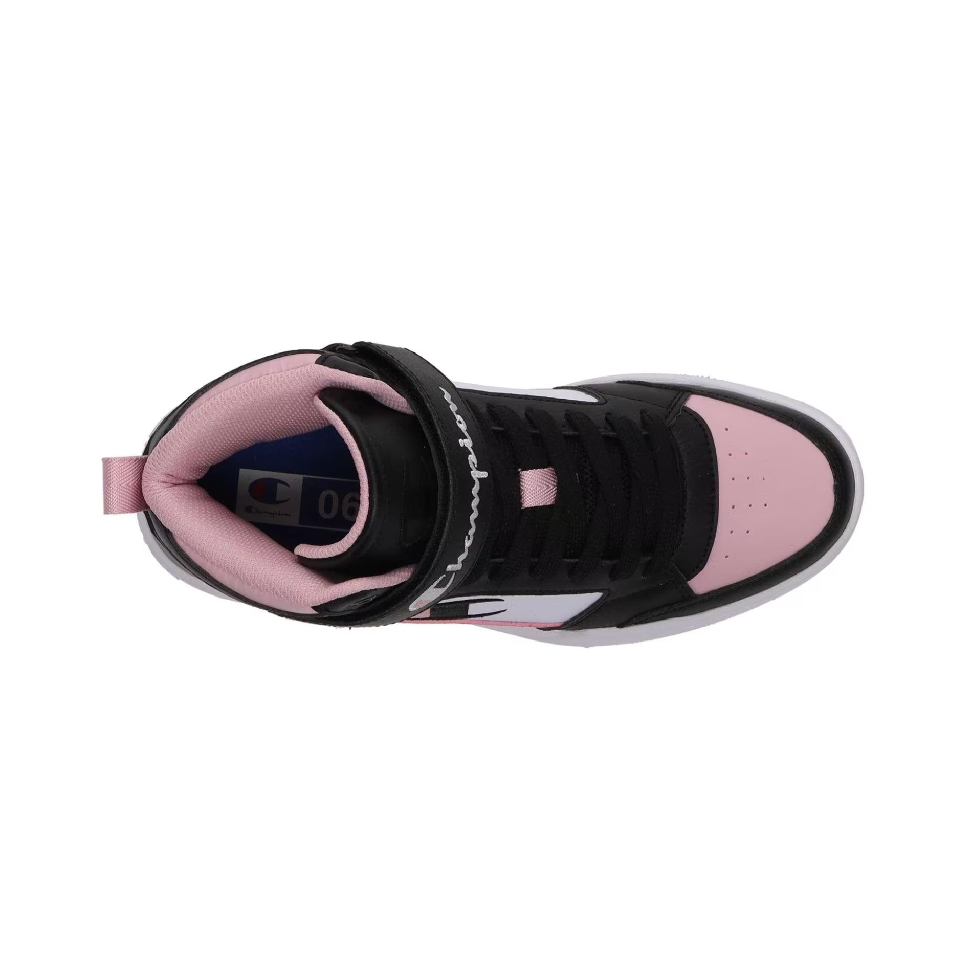 Tenis Bota Champion A. Power Blanco Negro Rosa de Dama Original