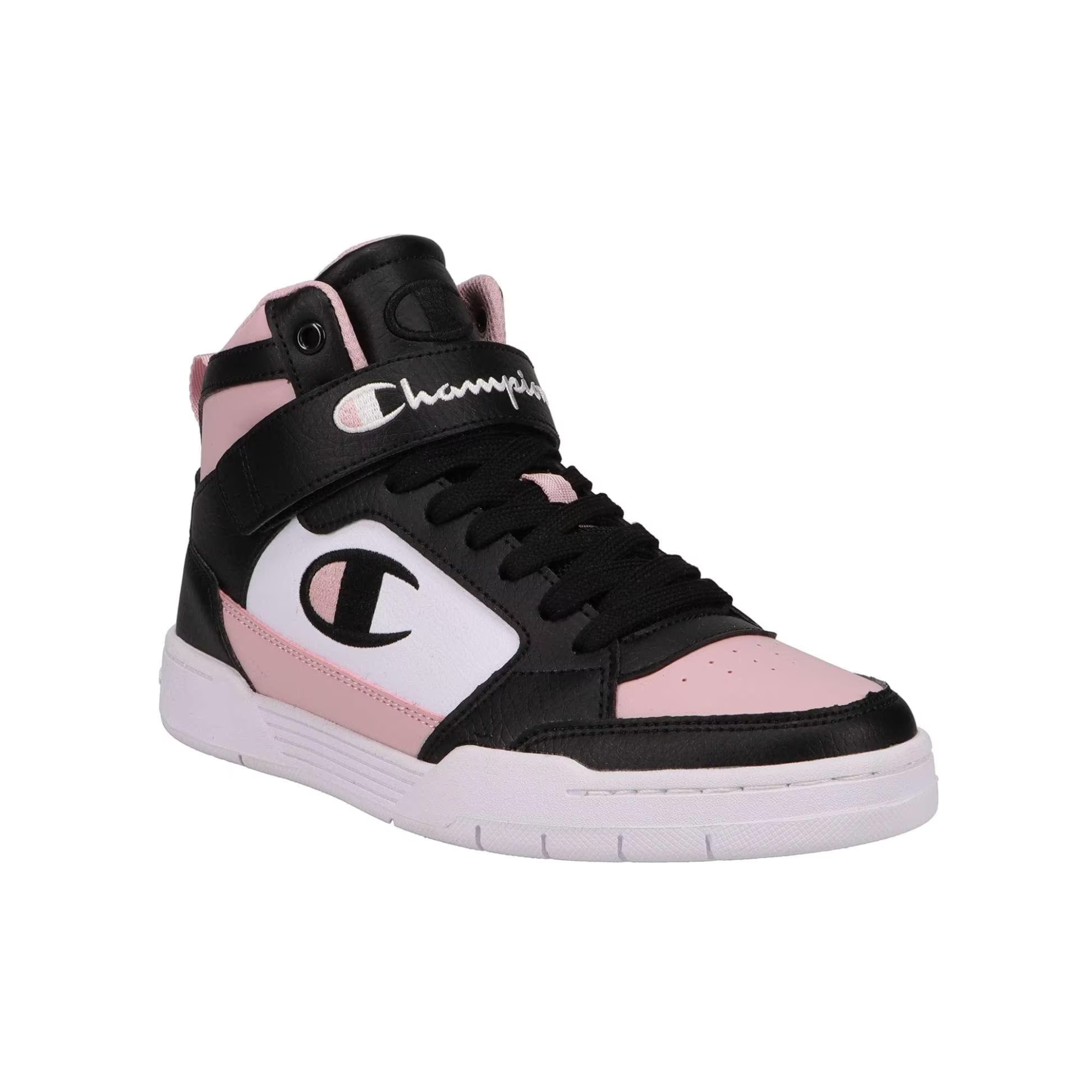 Tenis Bota Champion A. Power Blanco Negro Rosa de Dama Original