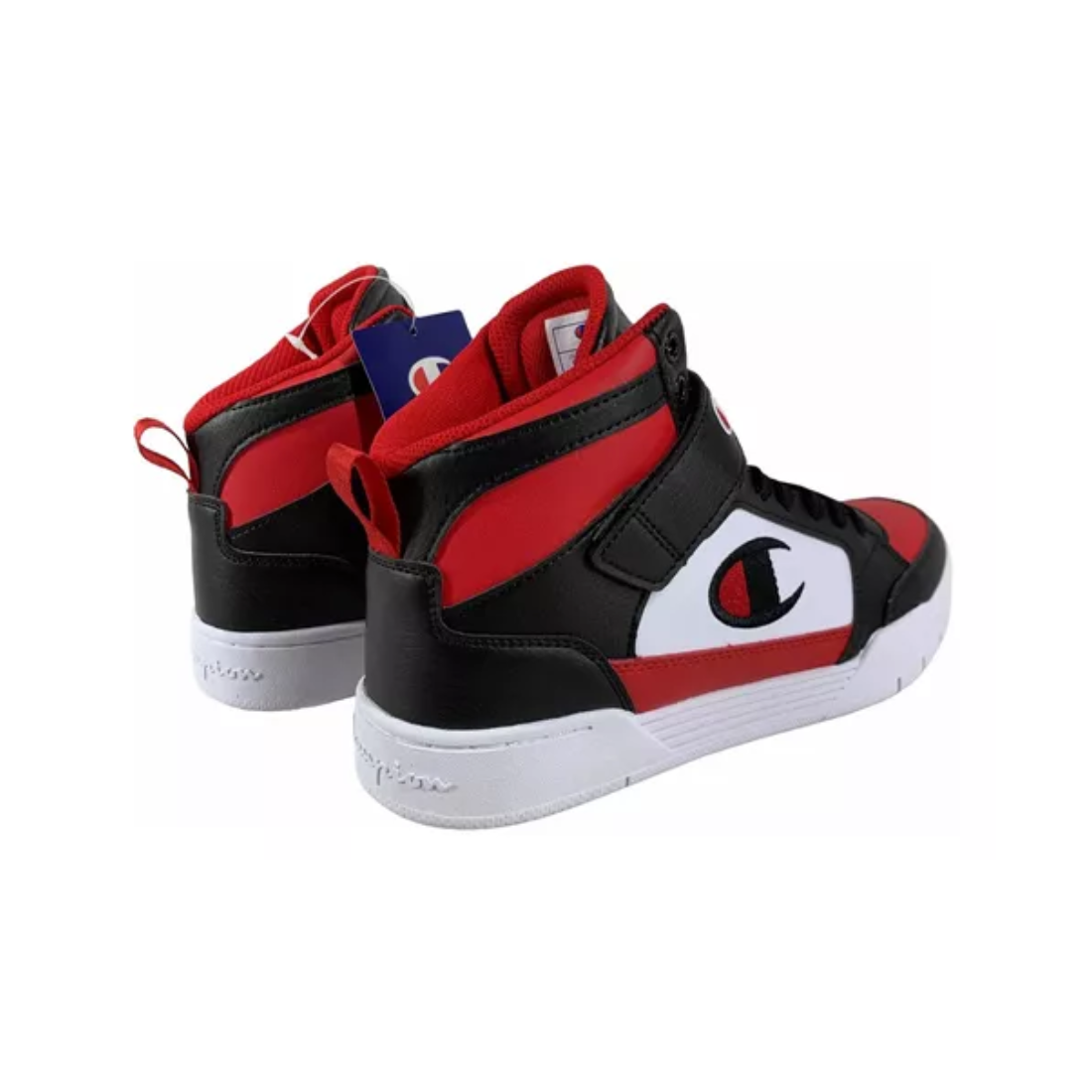 Tenis Bota Champion A. Power Hi Negro Rojo Blanco de Caballero Original