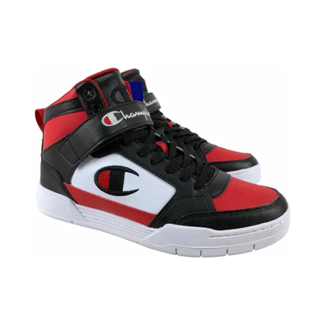 Tenis Bota Champion A. Power Hi Negro Rojo Blanco de Caballero Original