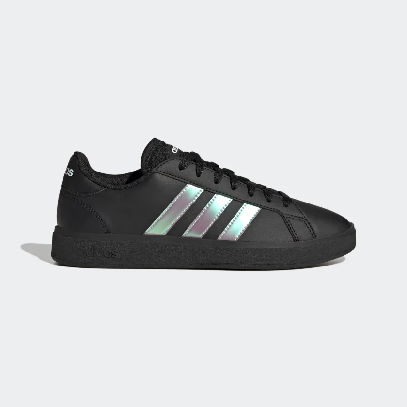 Tenis Adidas Grand Court Negro Iridiscente de Dama Original