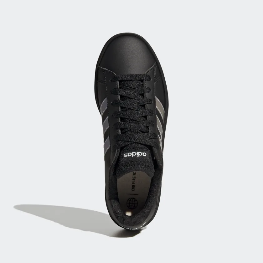 Tenis Adidas Grand Court Negro Iridiscente de Dama Original