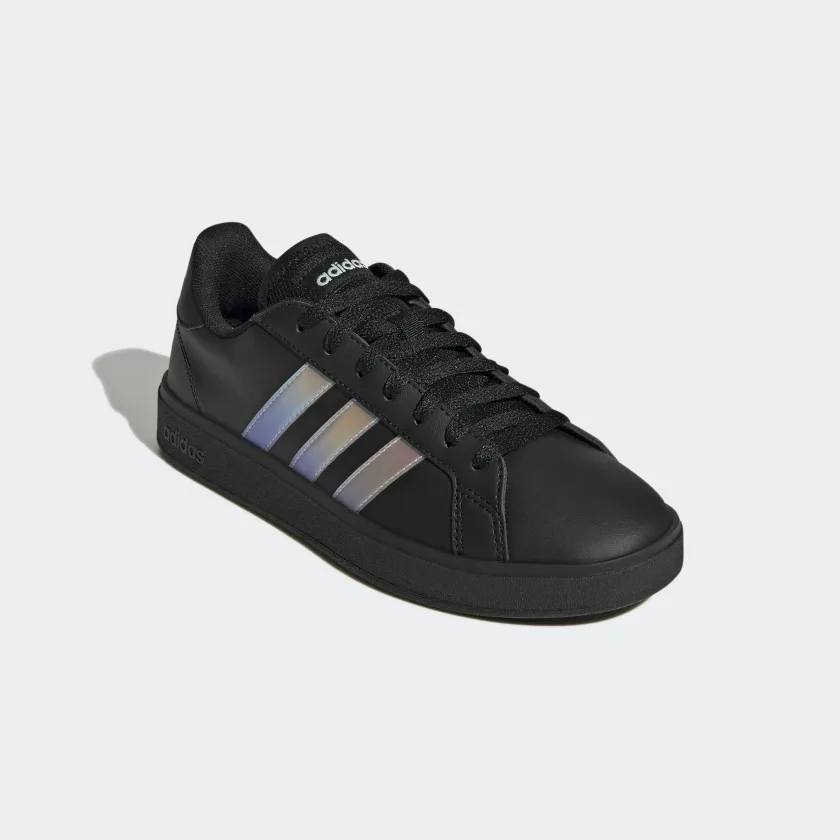 Tenis Adidas Grand Court Negro Iridiscente de Dama Original
