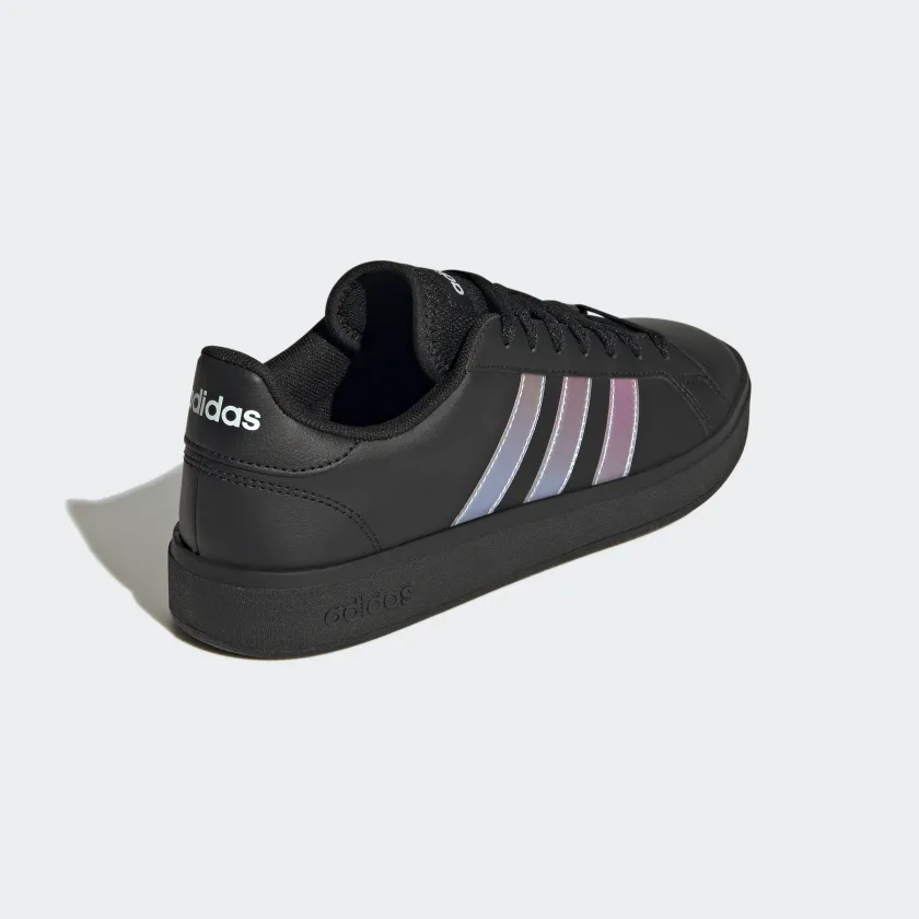 Tenis Adidas Grand Court Negro Iridiscente de Dama Original