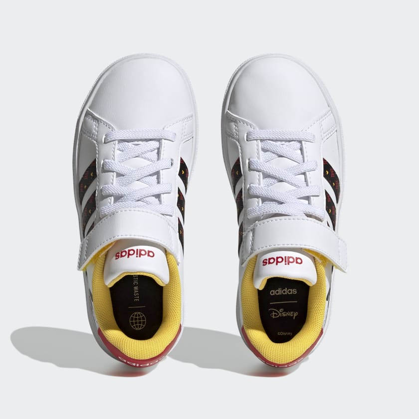 Tenis Adidas Grand Court x Mickey Blanco de Niños Original