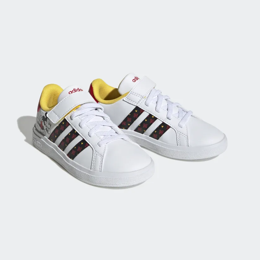 Tenis Adidas Grand Court x Mickey Blanco de Niños Original