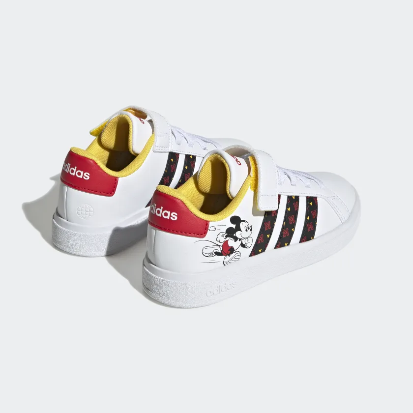 Tenis Adidas Grand Court x Mickey Blanco de Niños Original