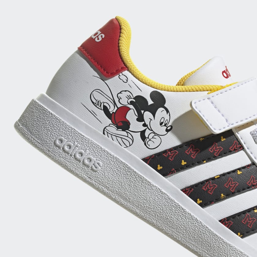 Tenis Adidas Grand Court x Mickey Blanco de Niños Original