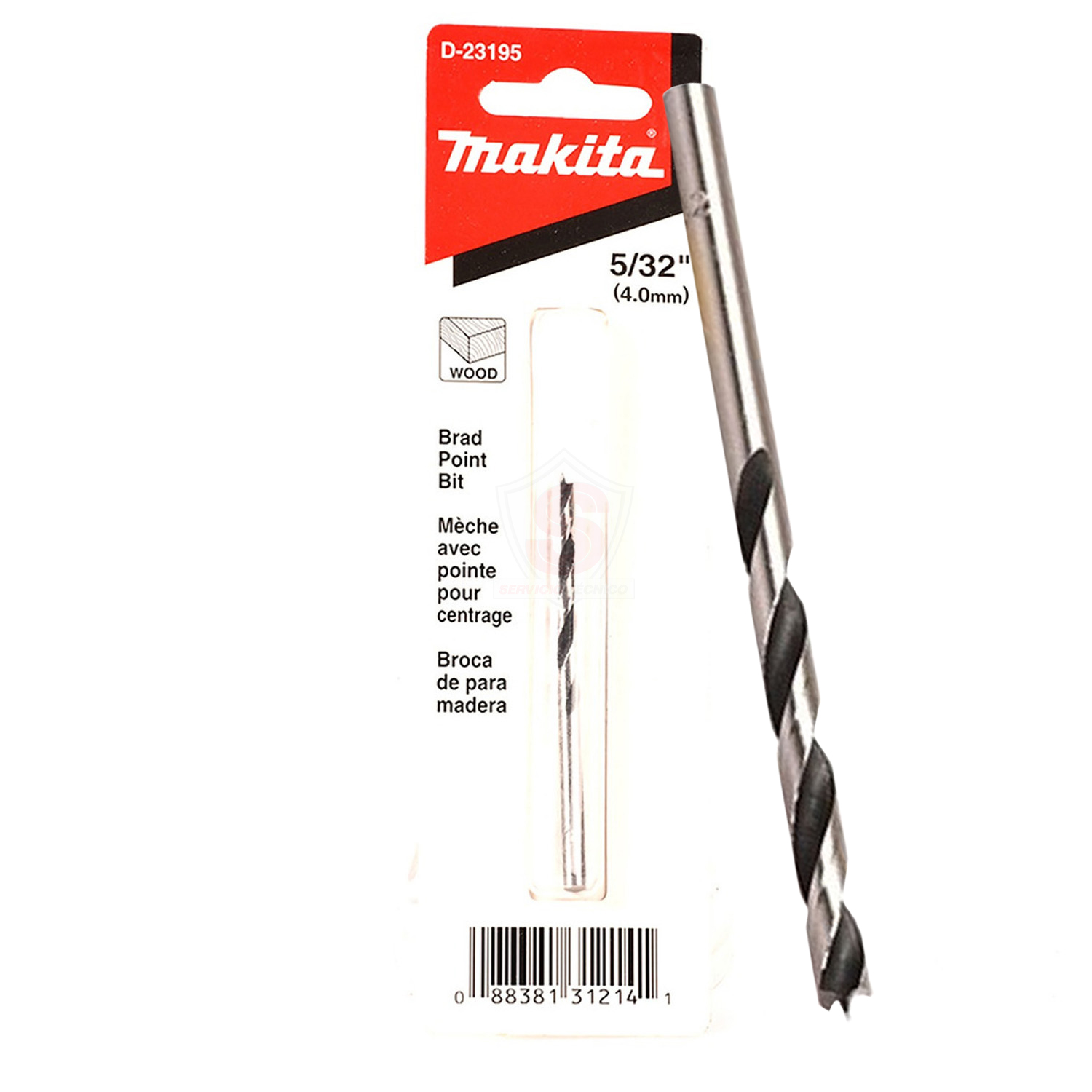 Broca Espiral 3 Puntas 5/32 Para Madera D-23195 Makita